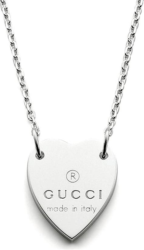 gucci heart necklae|Gucci trademark necklace.